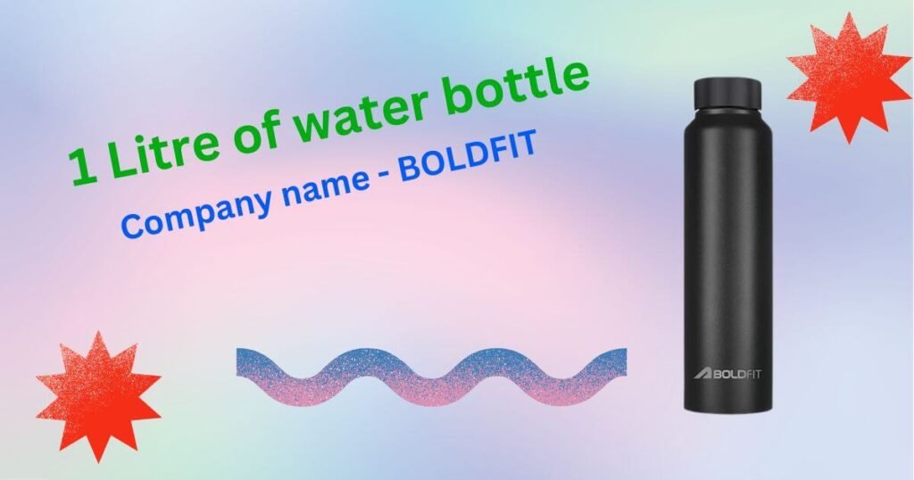 1 litre of water bottle with measurements.